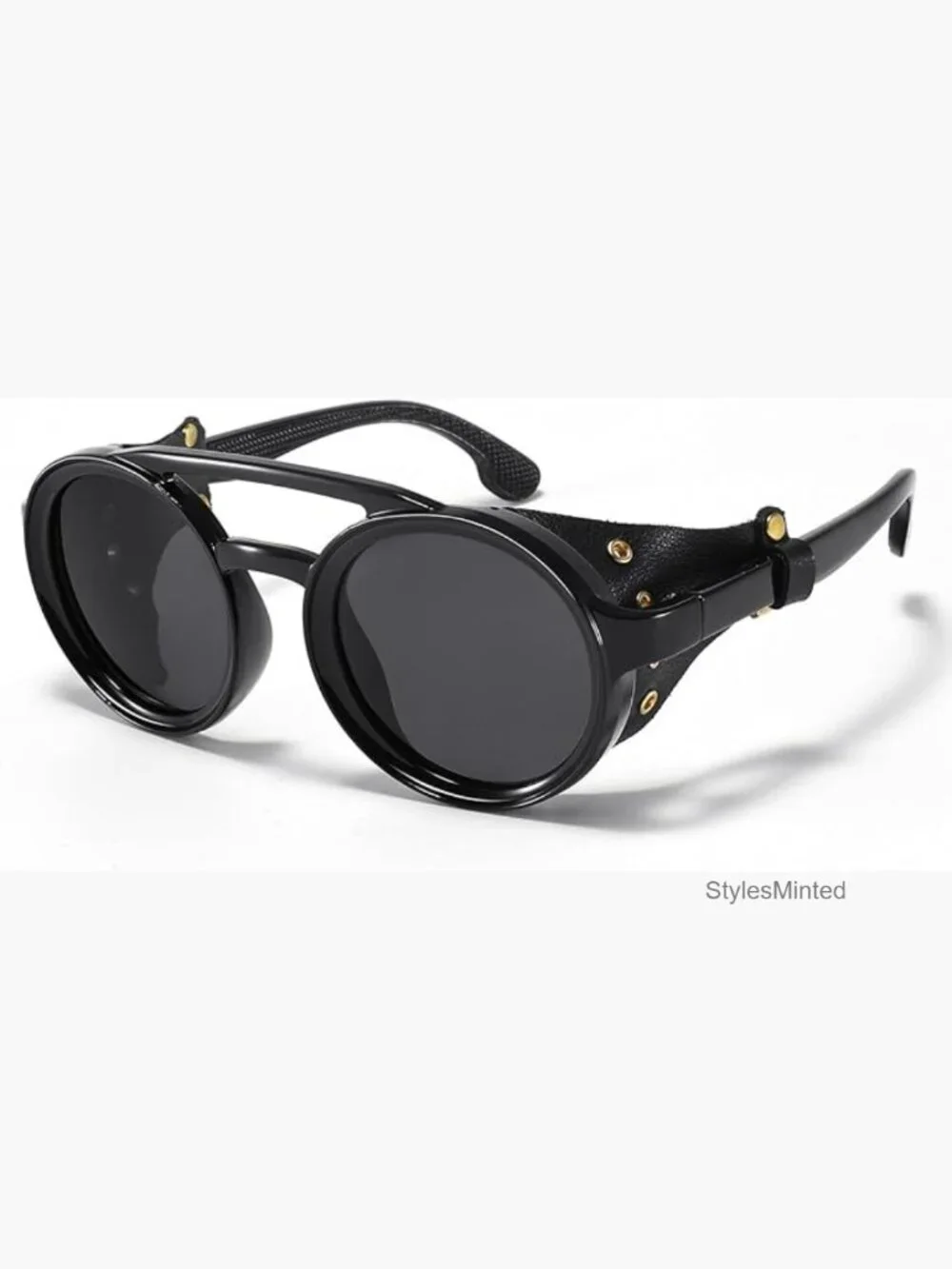Round Steampunk Sunglasses UV400 Retro Shield Glasses Unisex